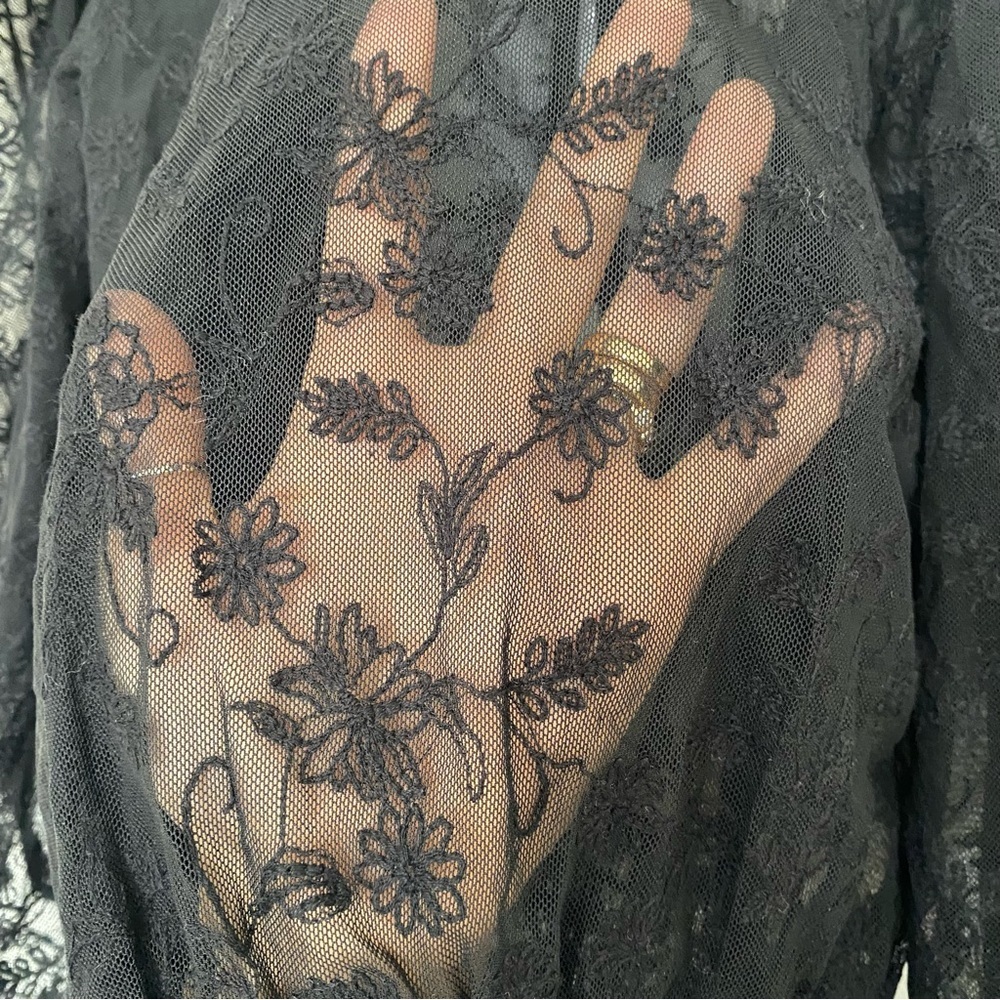 For Love & Lemons Midnight black lace top, size XS - Picture 3 of 8